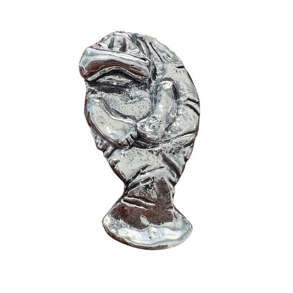 Hector Aguilar Jewelry - Panther Pieces .999 Fine Silver Manatee Pendant Collar Necklace Sea Life